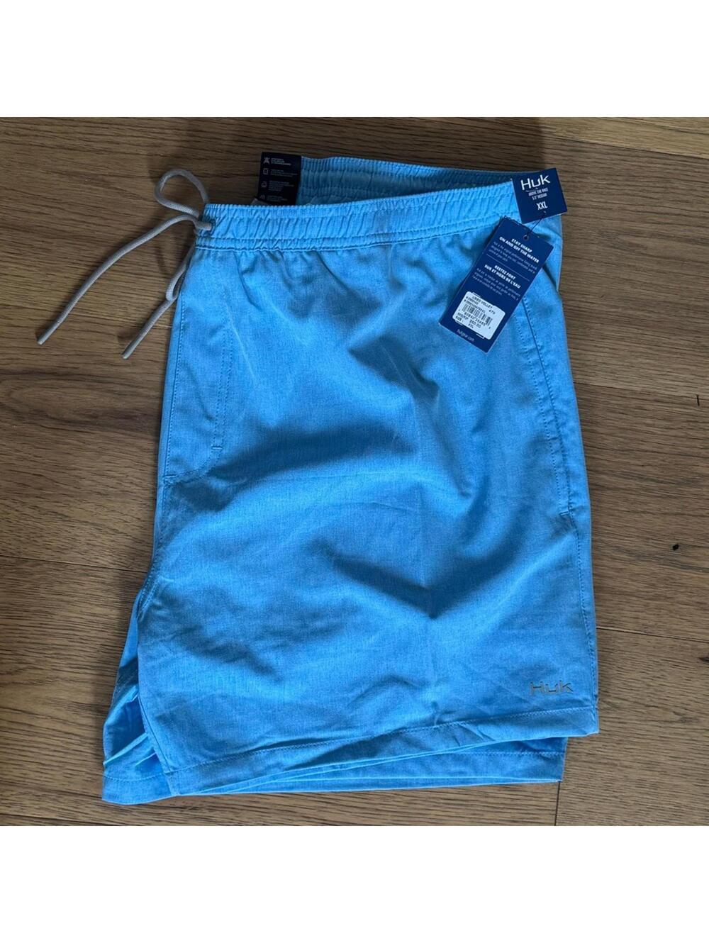 NWT Huk Light Blue Volley Shorts XXL
